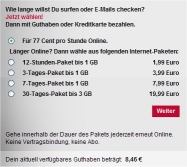 UMTS - Zeiteinheit buchen