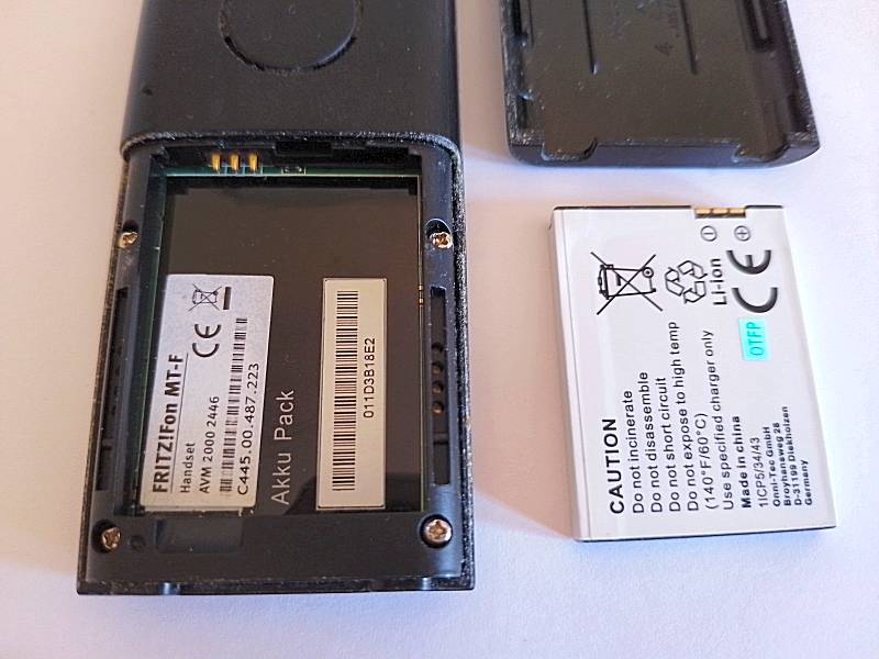 Akku vom AVM-Dect-Telefon Akku vom AVM-Dect-Telefon